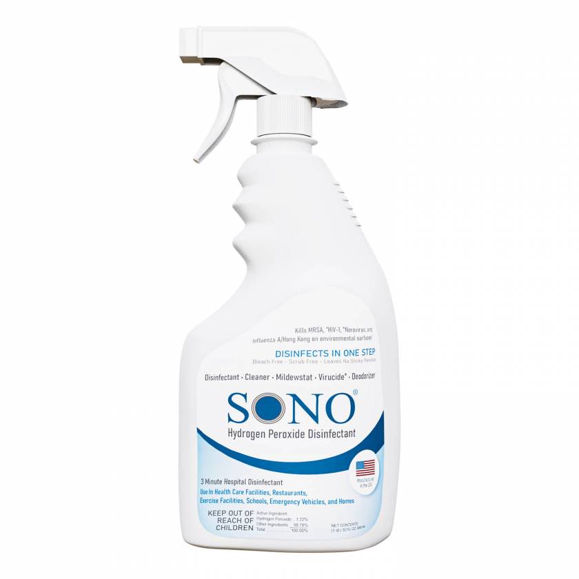 SONO4322 SONO® Healthcare USA made hydrogen peroxide disinfectant surface spray - 32oz bottle